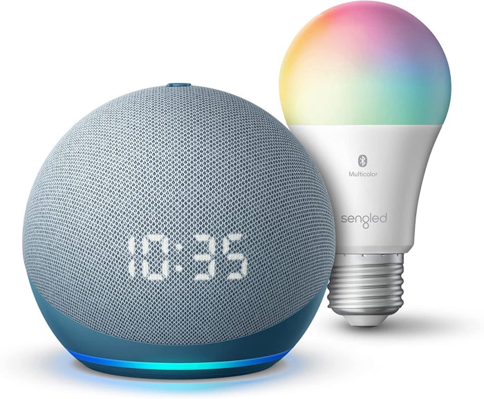 Prime Day Amazon Echo Bundle - Echo Dot + Sengled Colored Bulb