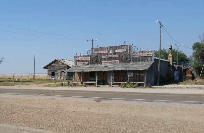 Ancien magasin Longhorn dans le Dakota du Sud pittoresque