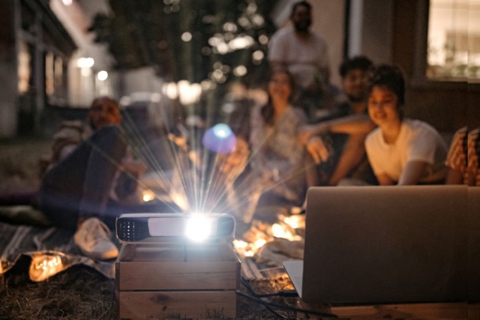 soirée cinéma dans le jardin