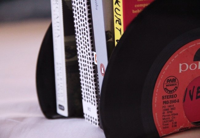 Serre-livres DIY - Disques vinyles