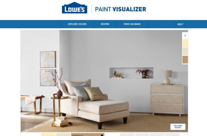 L'option de l'application de couleur de peinture : Lowe's Paint Visualizer