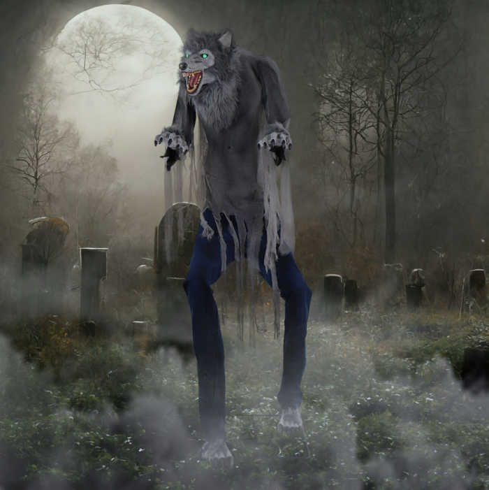 Loup-garou animatronique de la collection Halloween de Lowe's