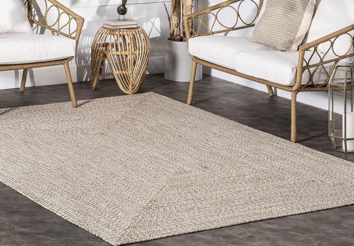 La meilleure option de tapis d'intérieur et d'extérieur nuLOOM Wynn tressé