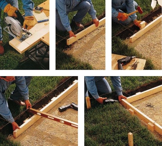 Terrasse en béton à faire soi-même - Coffrage