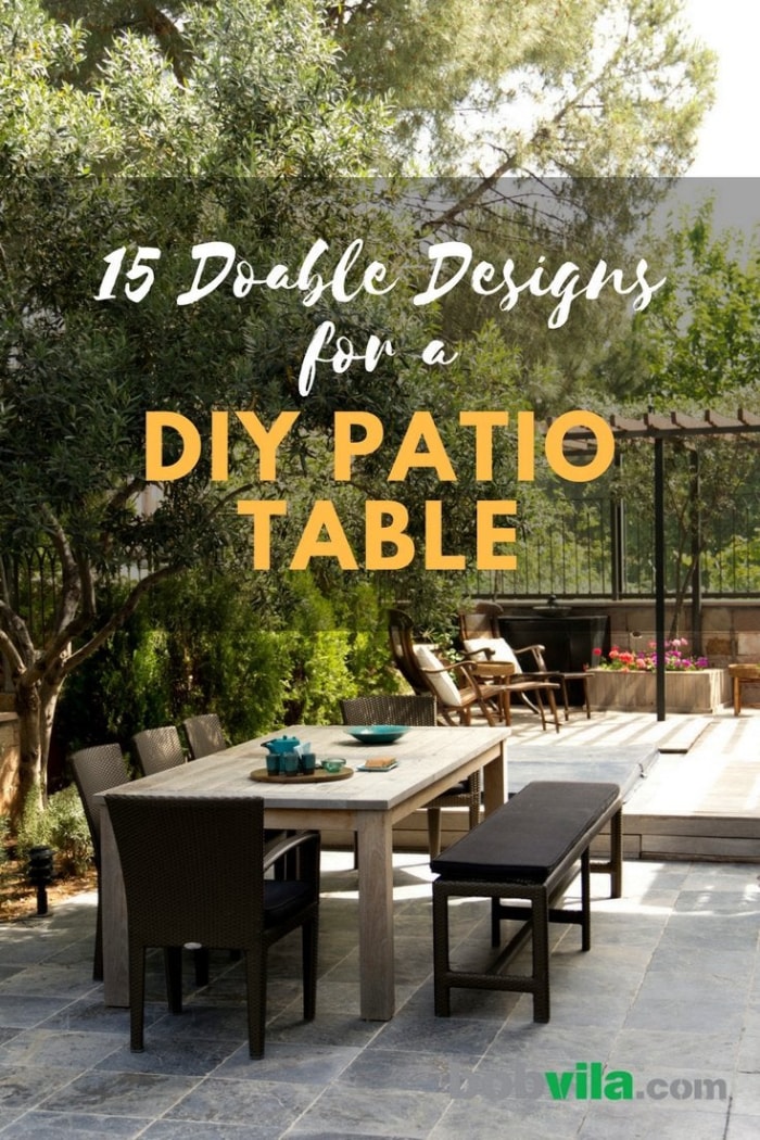 15 modèles réalisables pour une table de patio à faire soi-même