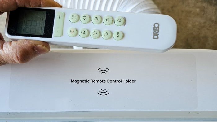 Boutons de la télécommande du climatiseur portable Dreo