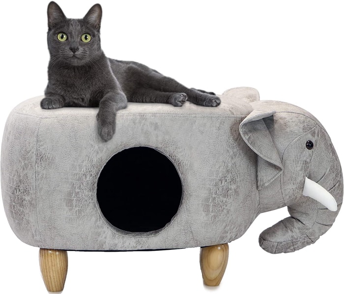 Tabouret éléphant spécial pour animaux de compagnie Amazon avec cachette