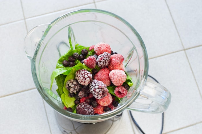 Fruits congelés au mixeur