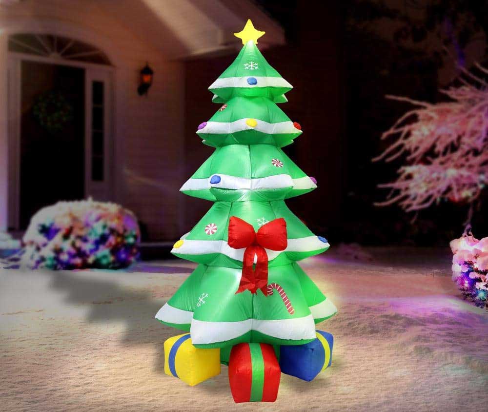 La meilleure option de structures gonflables de Noël Arbre de Noël gonflable extérieur éclairé par LED