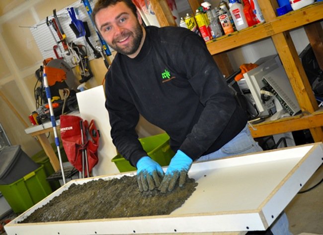 Béton d'emballage pour table en béton à monter soi-même