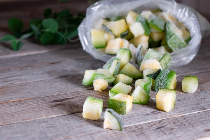 Courgettes en morceaux surgelées