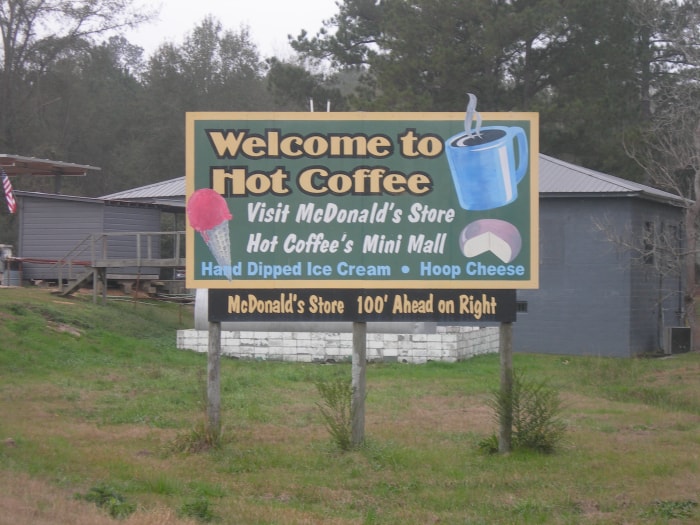 panneau pour café chaud mississippi