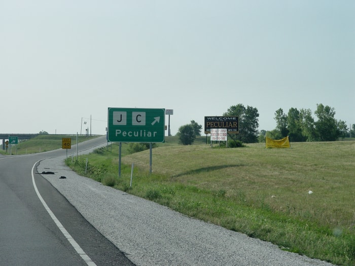 panneau de signalisation pour le missouri particulier