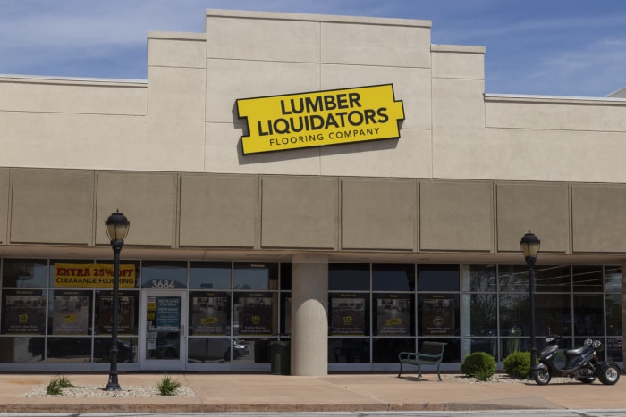 iStock-1231951395 stores that price match exterior of lumber liquidators store