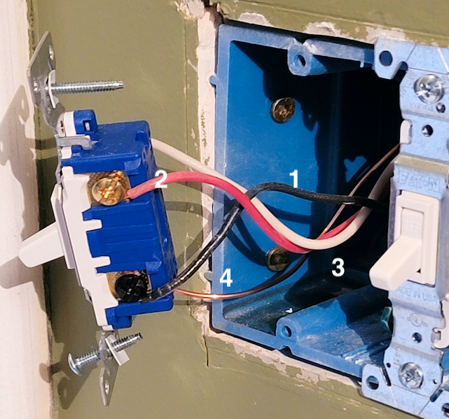 Câblage de l'interrupteur à 3 voies deuxième boîte à 3 voies