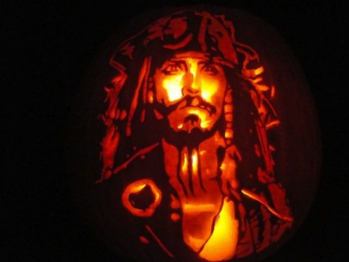 Portraits de citrouilles Jack Sparrow