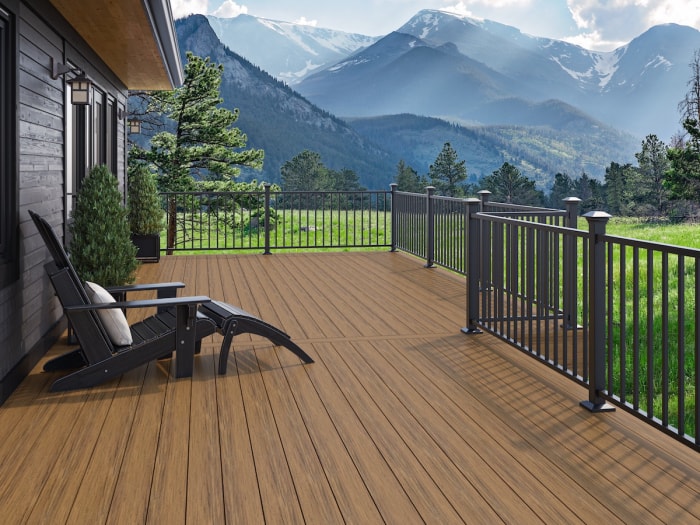 Terrasse en composite Deckorators au design épuré et simple