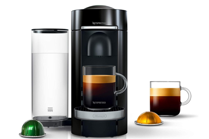 Nespresso by De'Longhi Vertuo Plus Deluxe Coffee & Espresso Maker with Aeroccino Frother (machine à café et à espresso de luxe avec buse Aeroccino)