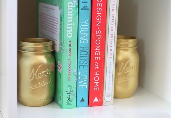 Serre-livres DIY - Pots Mason