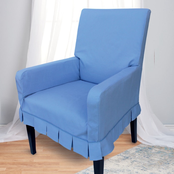 Idées de housses de chaise Etsy, patron de couture pour housse de chaise, housse de chaise bleue