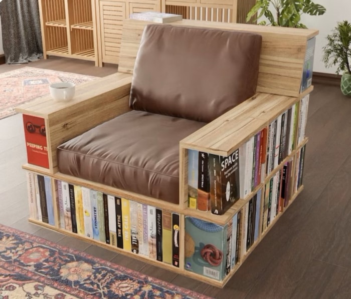 Chaise bibliothèque.