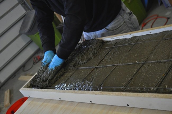 Moule d'emballage pour table en béton à faire soi-même