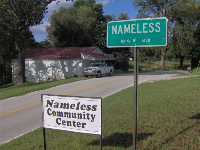 panneau de signalisation pour le tennessee sans nom