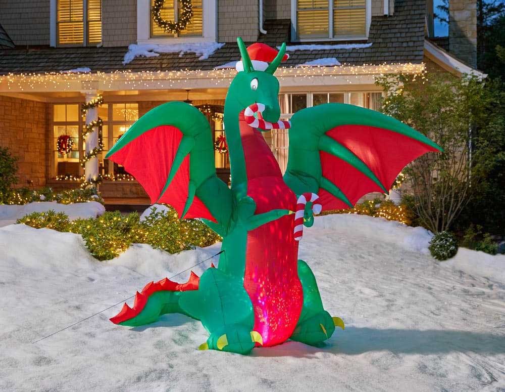 La meilleure option de structures gonflables de Noël Dragon Holiday Gonflable