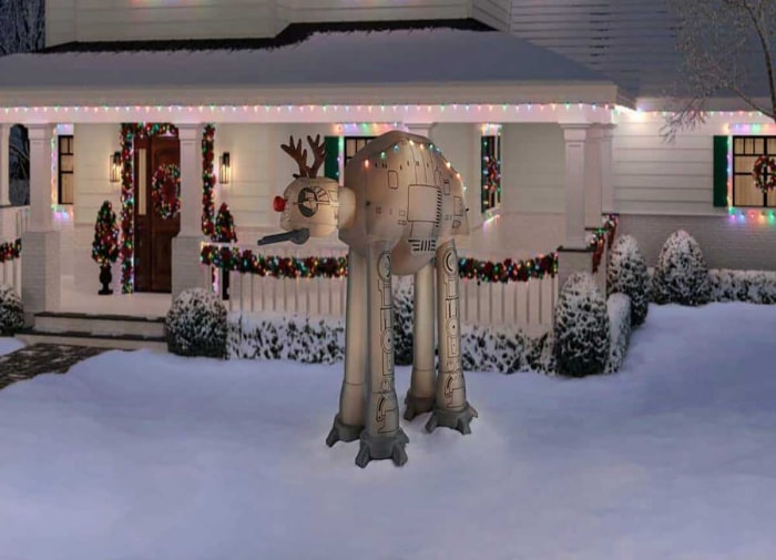 La meilleure option de gonflables de Noël At-At Renne avec lumières gonflables de vacances