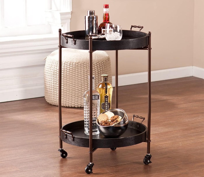 Meubles qui agrandissent les pièces Option Rolling Bar Cart