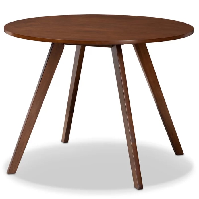 Altamae Table de salle à manger en bois massif d'hévéa