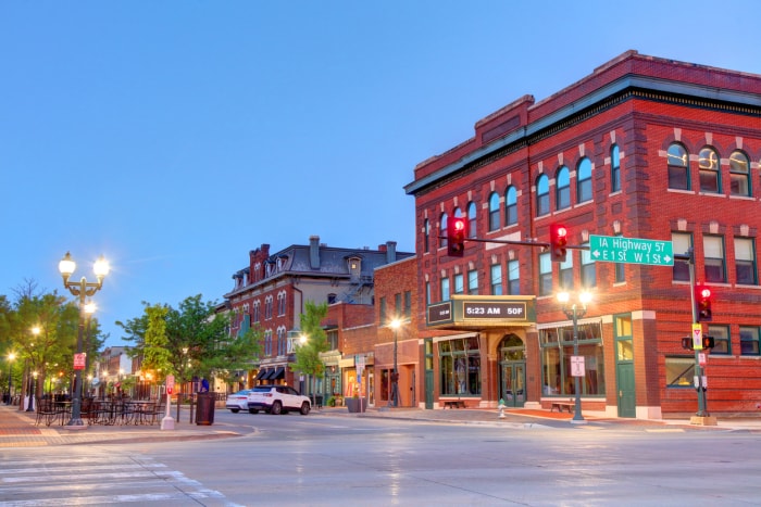 centre-ville de Cedar Falls Iowa