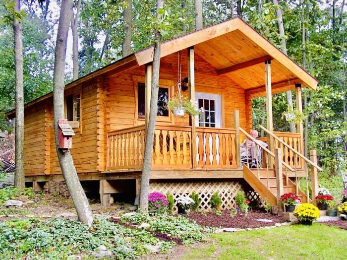 Cabane en rondins nécessitant peu d'entretien