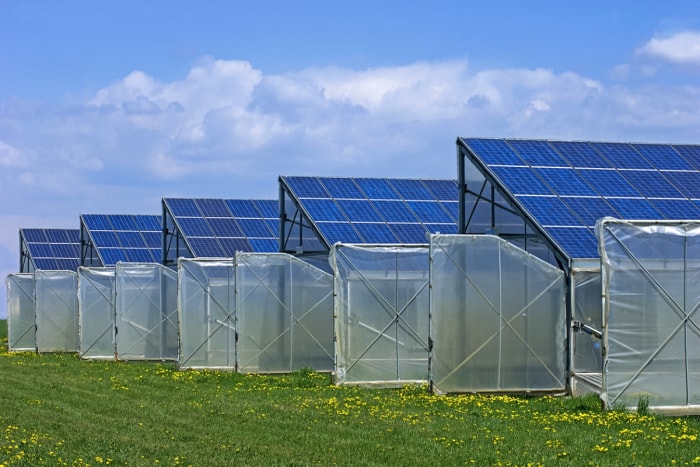 comment chauffer une serre - panneaux solaires sur serre