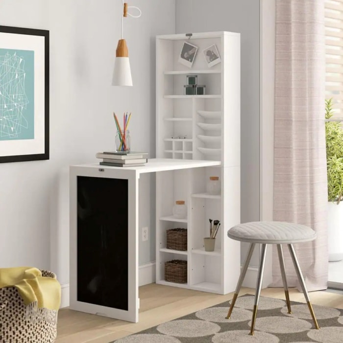 idées de décoration d'appartement - bureau pliable