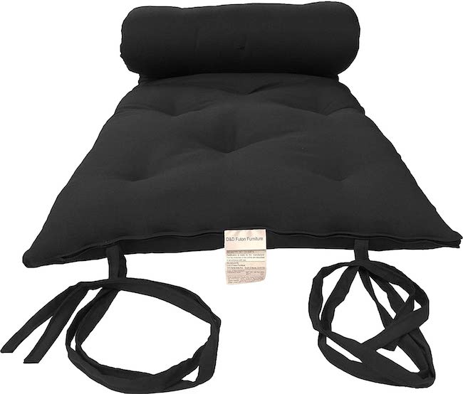 Matelas futon dépliable D&D en noir