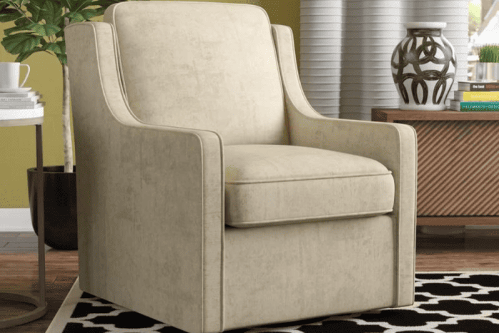 Tour d'horizon des offres 2/16 Option : Fauteuil pivotant large Vineland de Laurel Foundry Modern Farmhouse