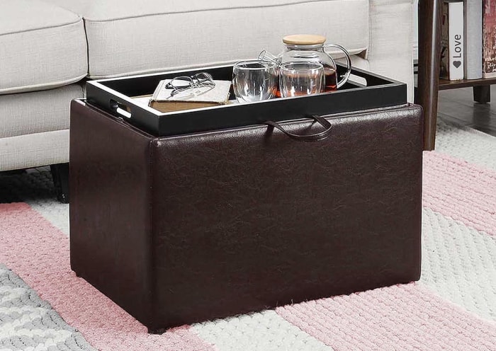 La meilleure option de pouf de rangement Convenience Concepts Designs4Comfort Accent Storage Ottoman