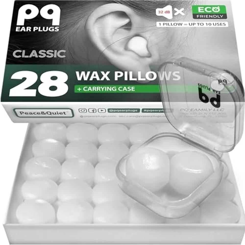 PQ Classic Wax Ear Plugs 28 Pack on white background