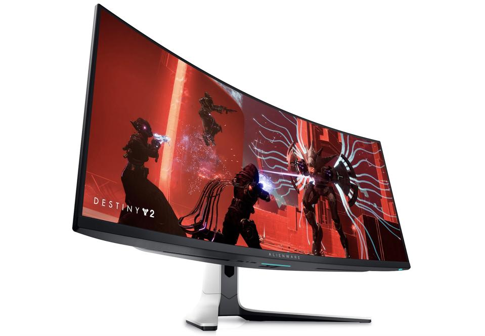 Dell Alienware 34 Curved QD-OLED Gaming Monitor on a white background 