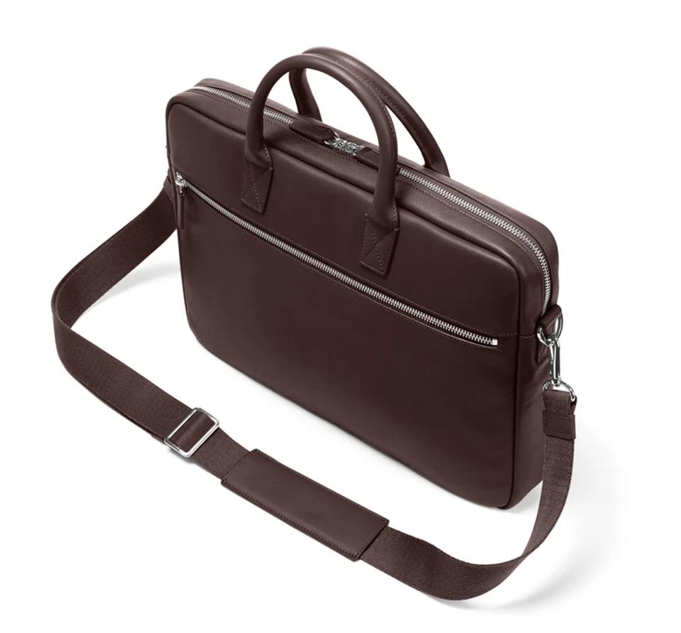 Leatherology Knox Slim Laptop Bag on a white background