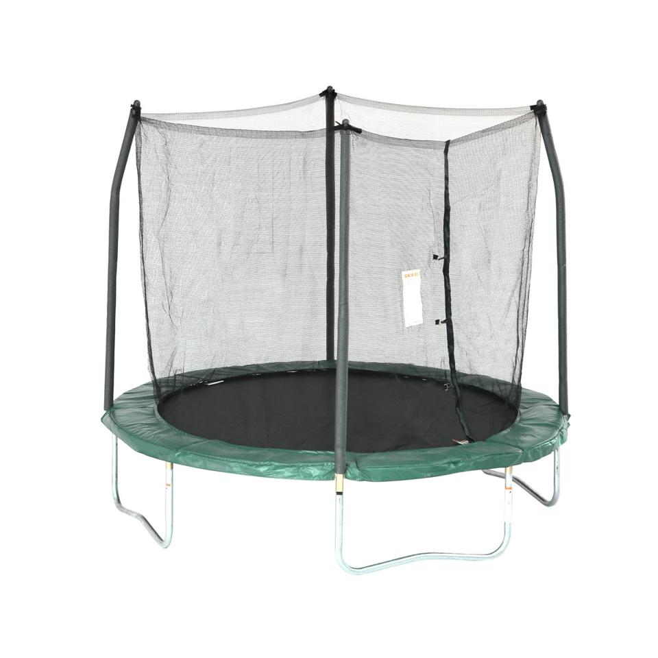 The Skywalker 8-foot Round Trampoline on a white background