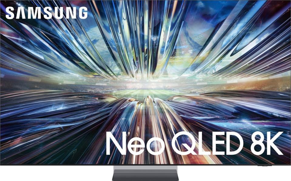 Samsung QN900D 8K TV on a white background