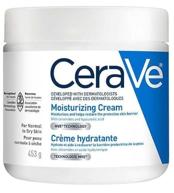 CeraVe Moisturizing Cream against a white background.