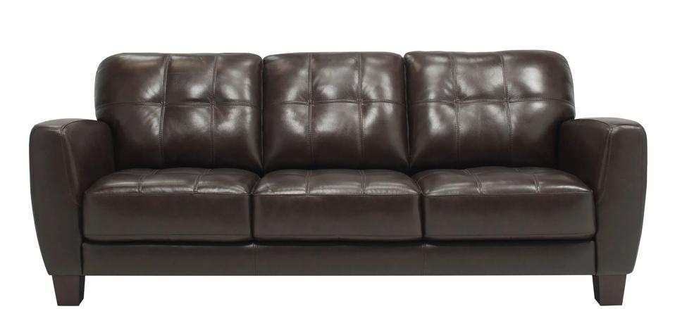 Gino Leather Sofa against a white background.