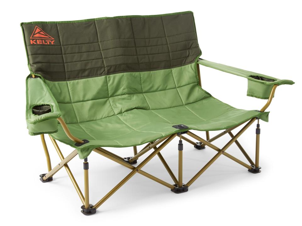 Product shot of the Kelty Low Loveseat in the Dill/Duffle colorway. 