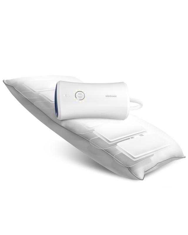 The Nitetronic Z6 Smart Anti-Snore Pillow against a white background