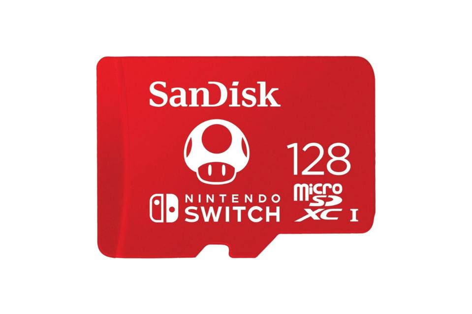 SanDisk Licensed MicroSD Card on a white background