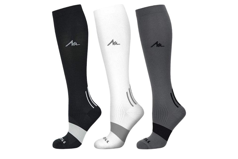 Newzill Medical Compression Socks in black, white and grey