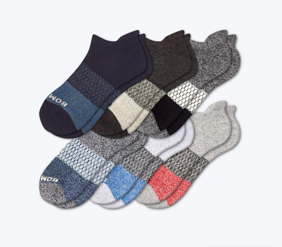 Men's Tri-Block Marl Ankle Sock 6-Pack